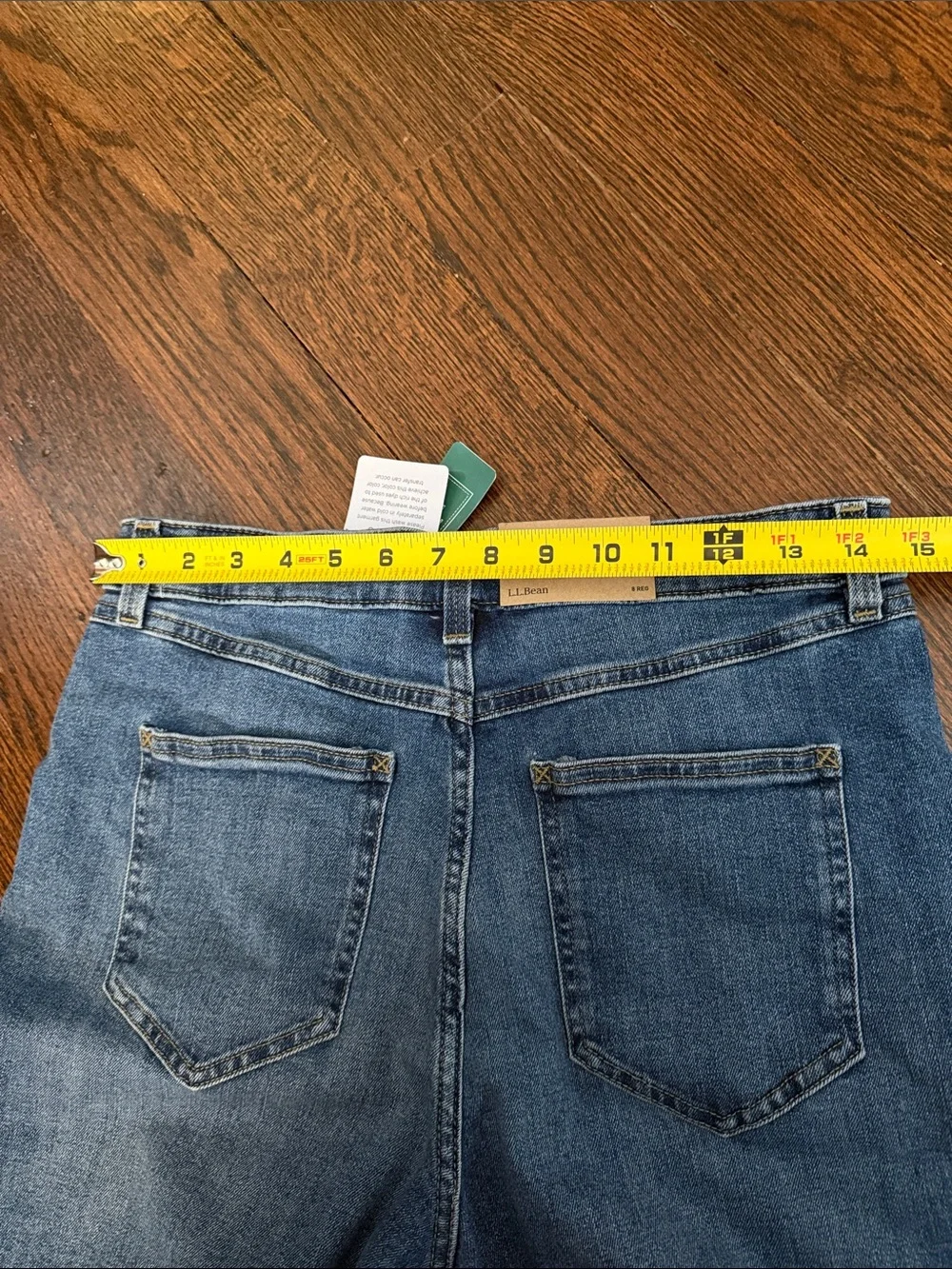 NWT L.L. Bean 207 vintage boyfriend High-Rise Medium Blue Women's Jeans size 8